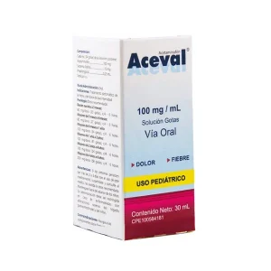 Aceval Acetaminofén Gotas Pediátrico 100mg/ml 30ml Valmorca