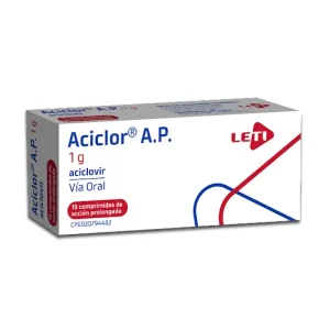 Aciclor Aciclovir A.P 1Gr. x 10 Comprimidos – Leti