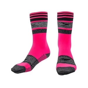 Calcetin Caña Alta Start Coral-Gris Talla S Sportlast