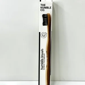 Cepillo de dientes bambu adulto negro medio